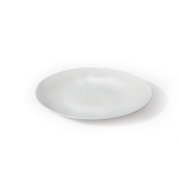 White mat spotted side plate
